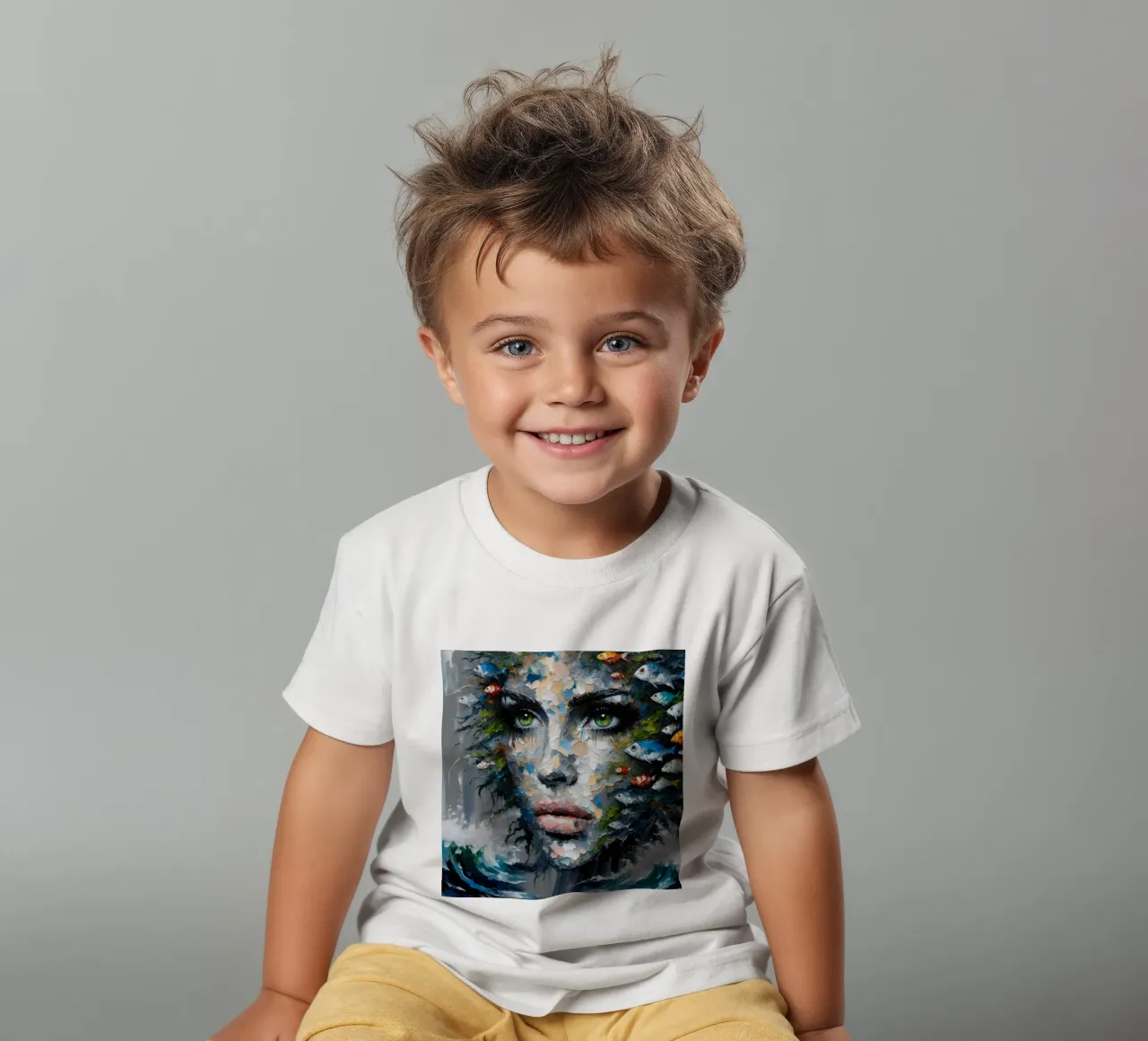 SOMETHING SMELLS FISHY kids t-shirt by ARTOMATIC