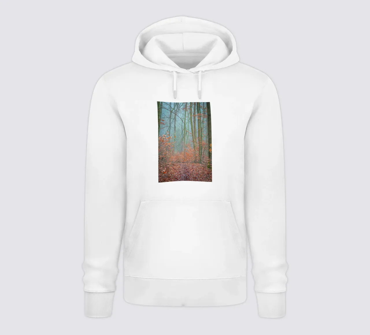 Nebbia nella foresta in autunno felpa con cappuccio da Marcus Beckert | Fotografie