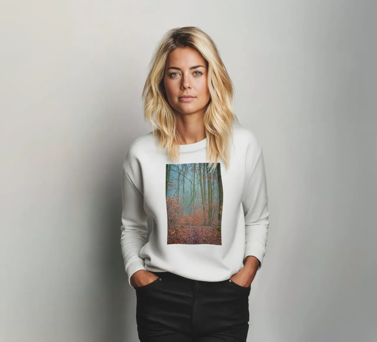 Nebbia nella foresta in autunno felpa da Marcus Beckert | Fotografie