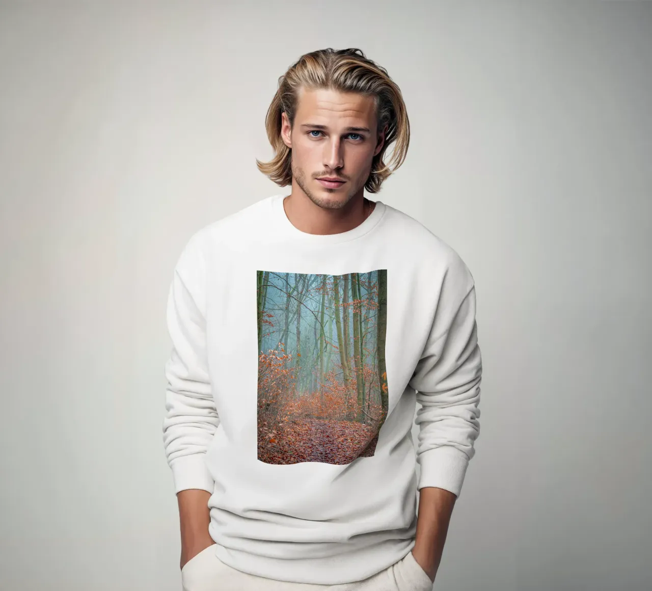 Nebbia nella foresta in autunno felpa da Marcus Beckert | Fotografie