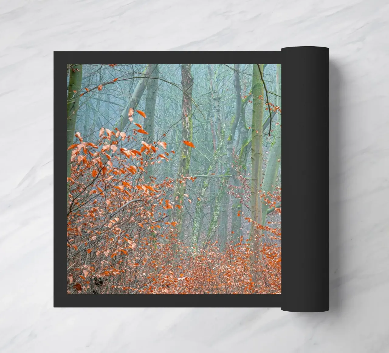 Nebbia nella foresta in autunno zerbino da Marcus Beckert | Fotografie