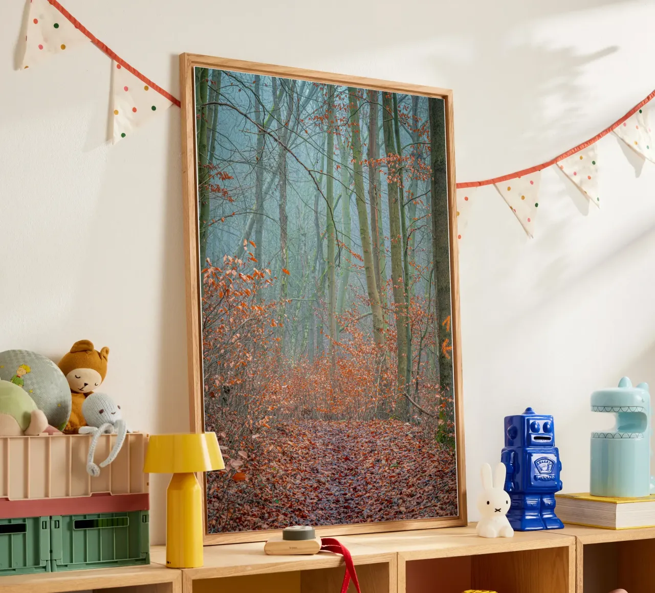 Nebbia nella foresta in autunno plexiglass da Marcus Beckert | Fotografie