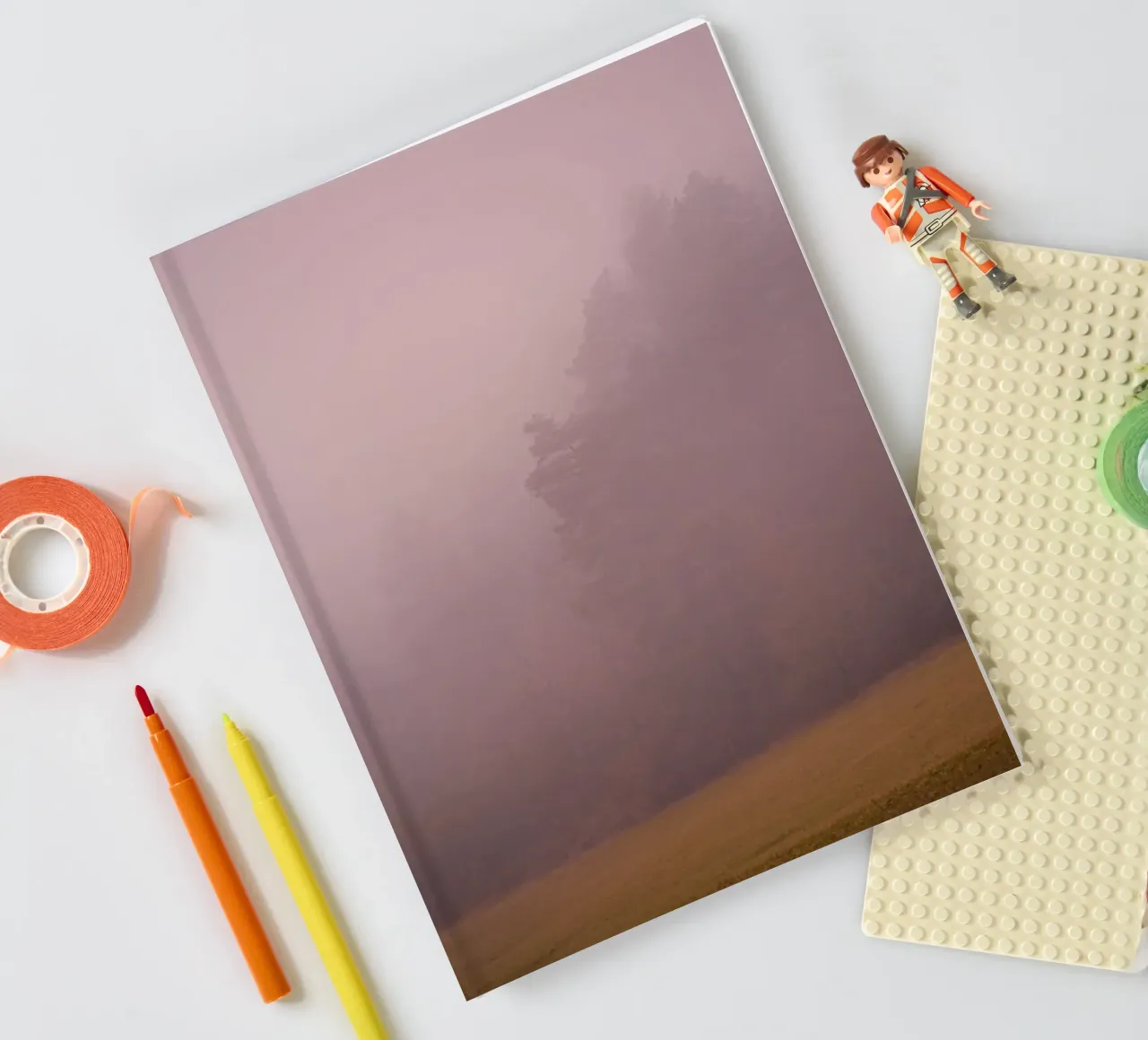 Fog in the forest and meadow notebook by Marcus Beckert | Fotografie