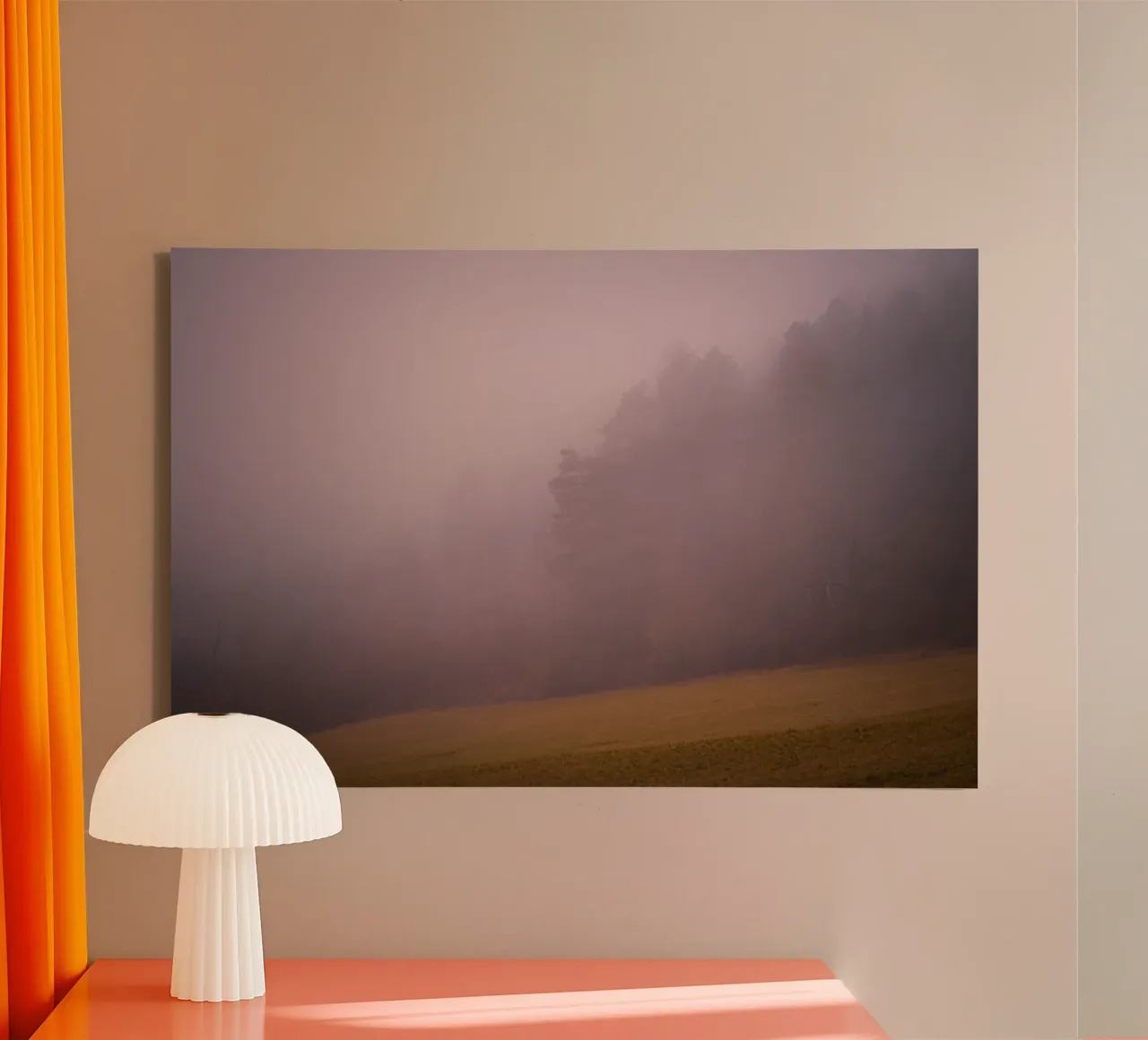 Fog in the forest and meadow canvas by Marcus Beckert | Fotografie