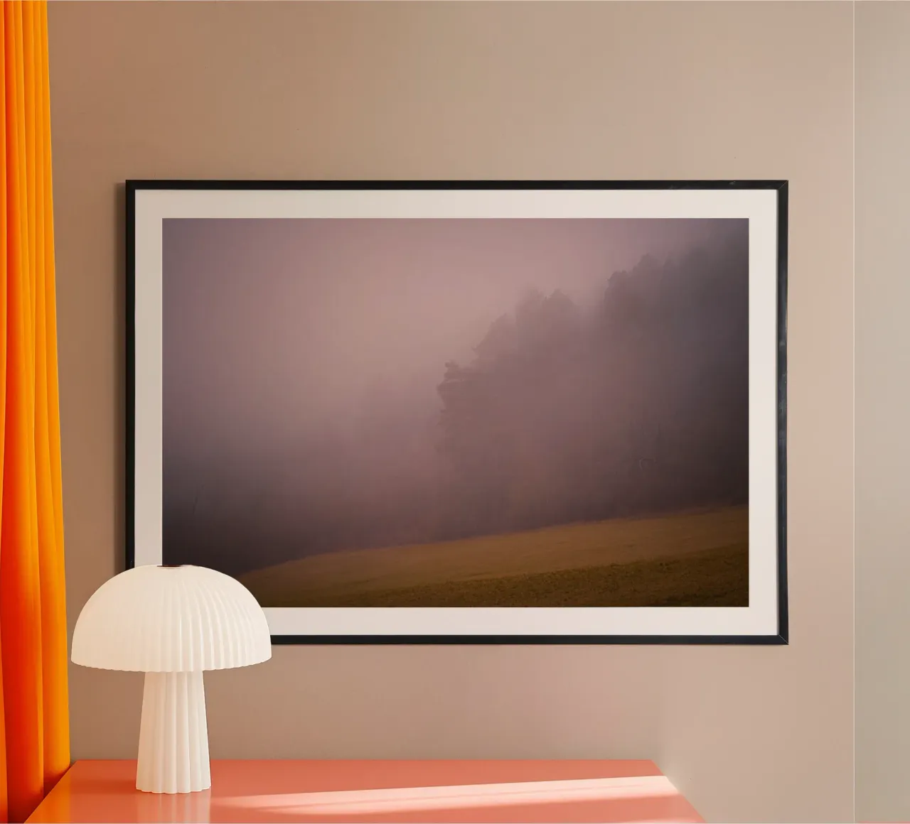 Fog in the forest and meadow hahnemühle by Marcus Beckert | Fotografie