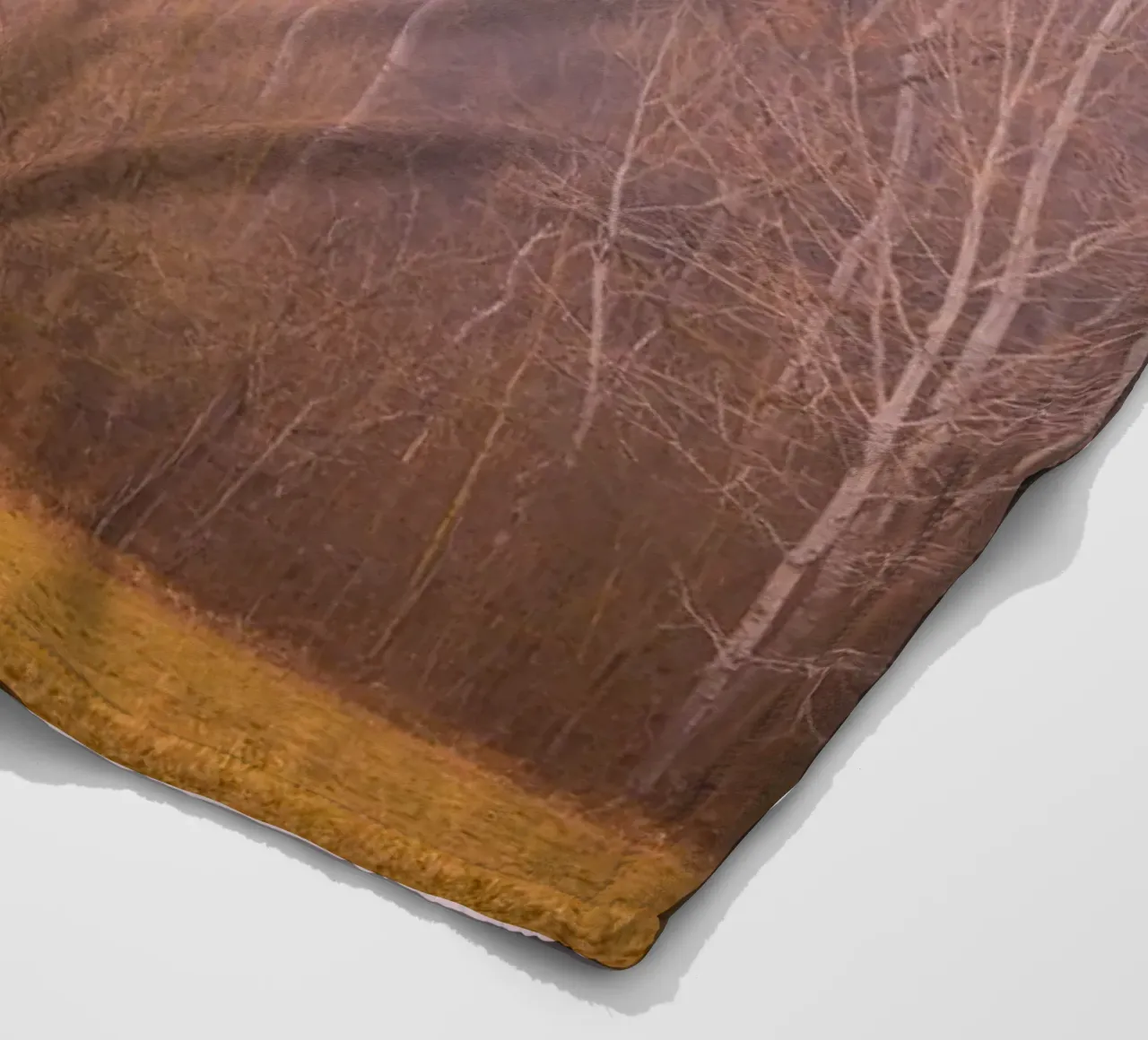 Nebel in einem Wald im Herbst Fleecedecke von Marcus Beckert | Fotografie