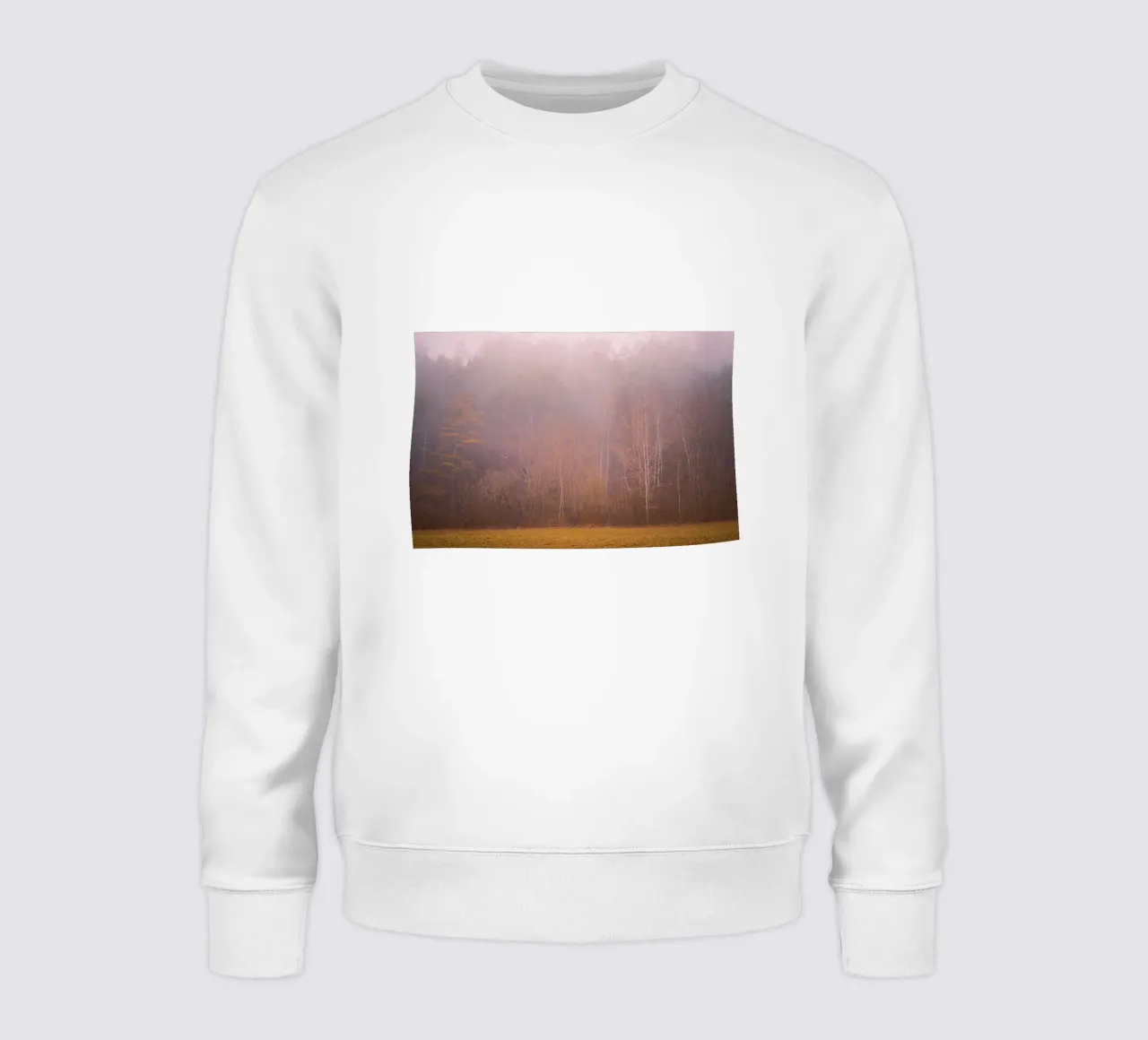 Nebel in einem Wald im Herbst Sweatshirt von Marcus Beckert | Fotografie