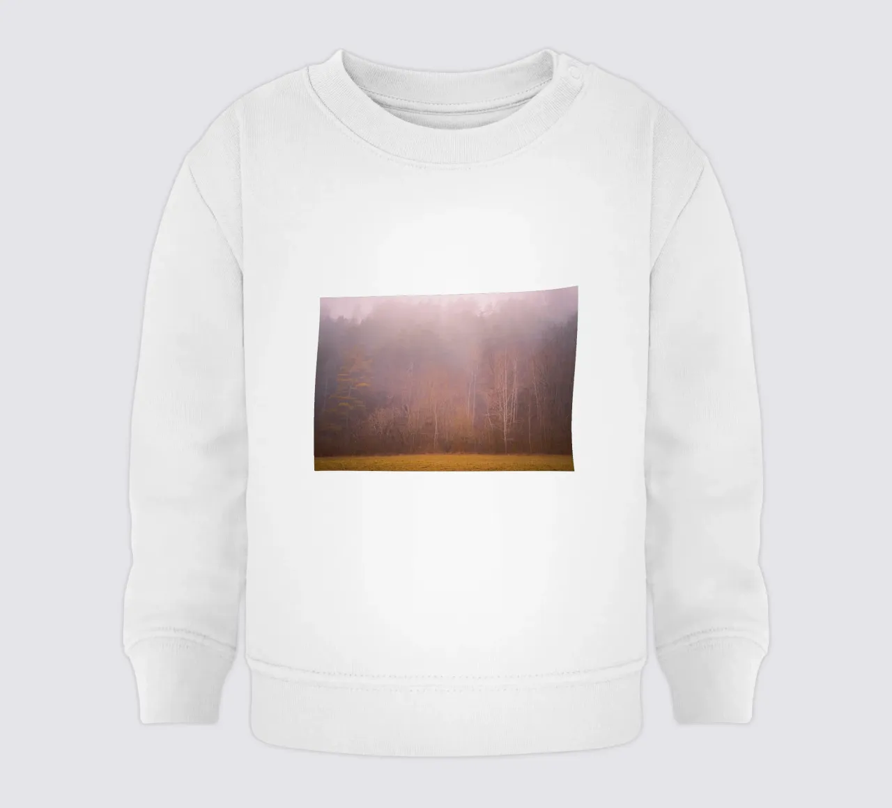 Nebbia in una foresta in autunno felpa neonato da Marcus Beckert | Fotografie