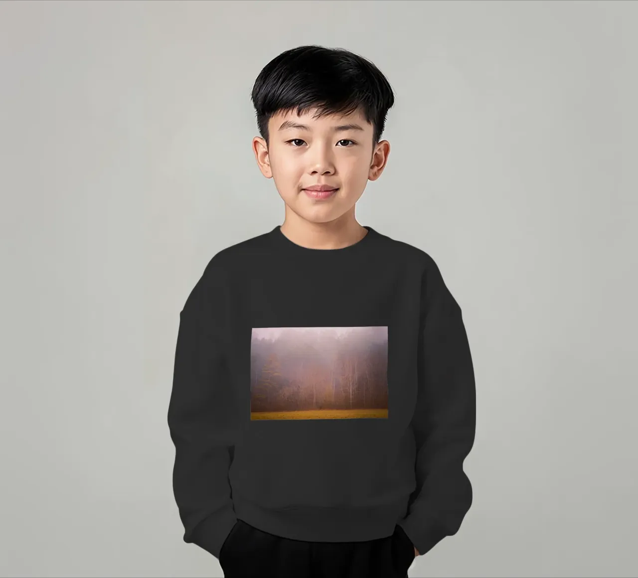 Nebbia in una foresta in autunno felpa bambino da Marcus Beckert | Fotografie