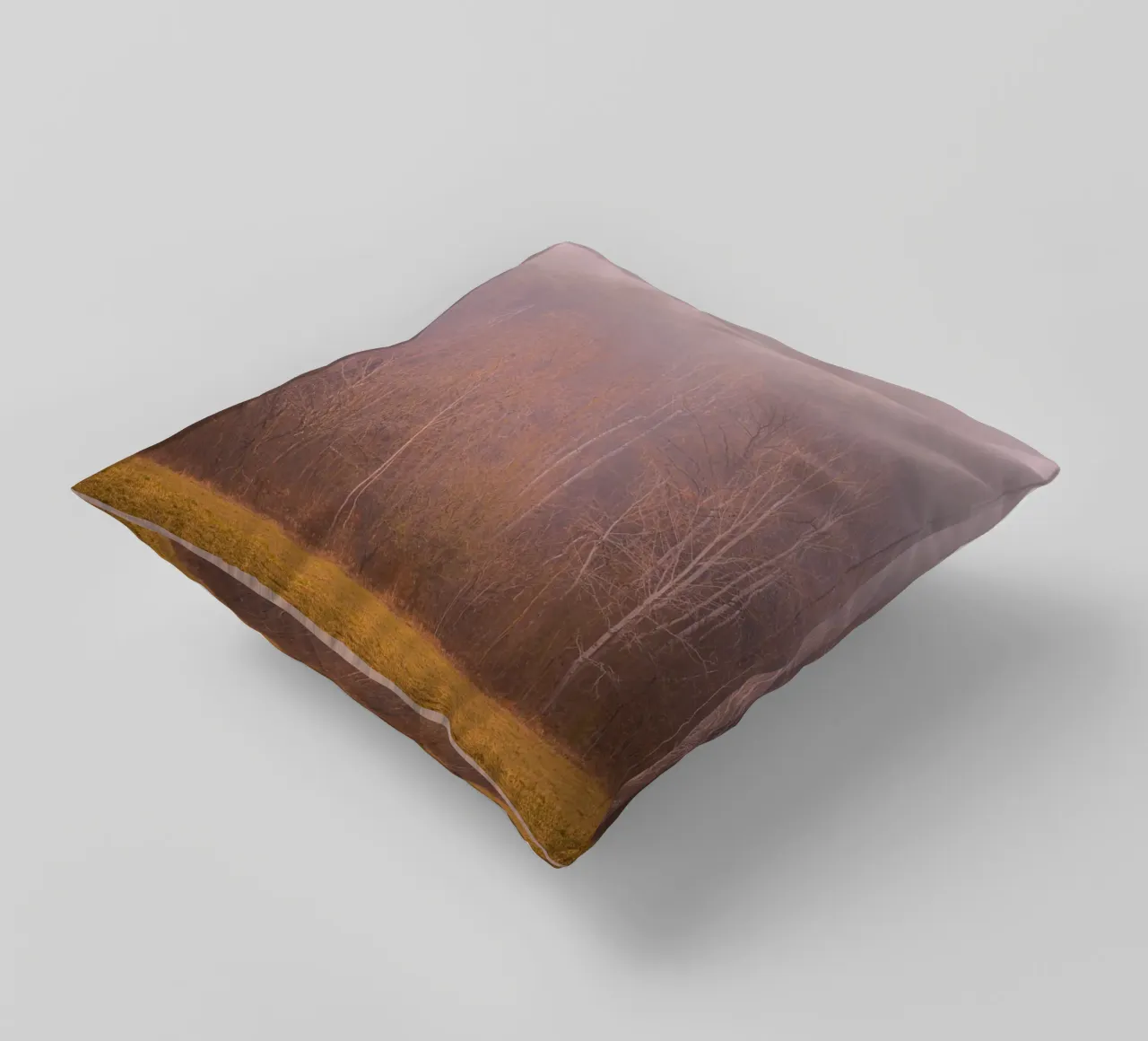 Nebbia in una foresta in autunno cuscino da Marcus Beckert | Fotografie