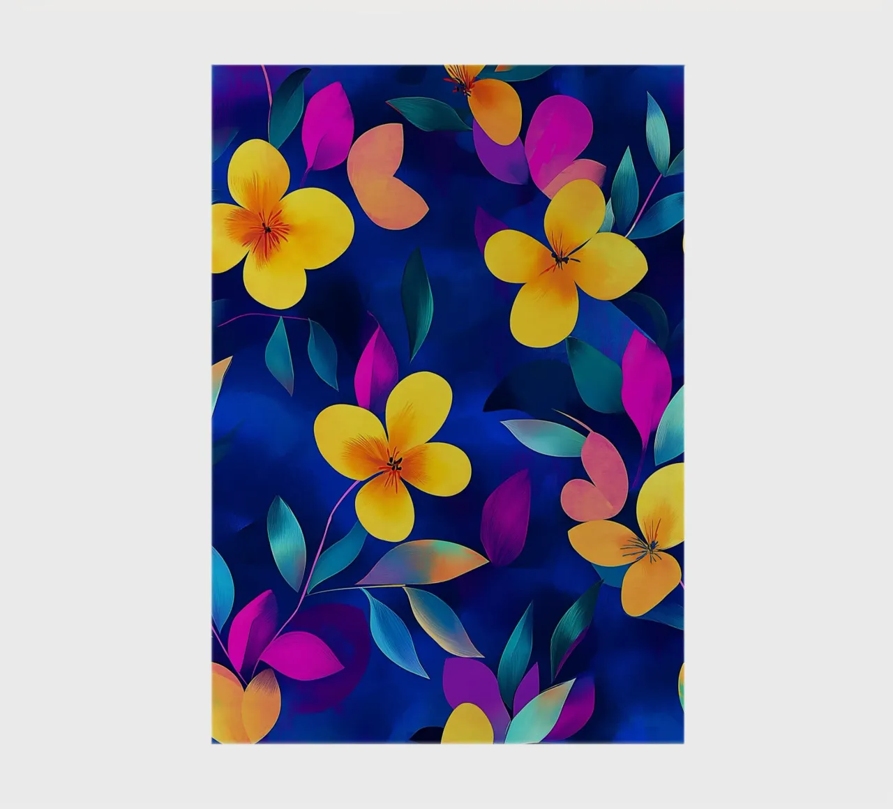 Yellow and violet flowers notebook by Flora & Horizon