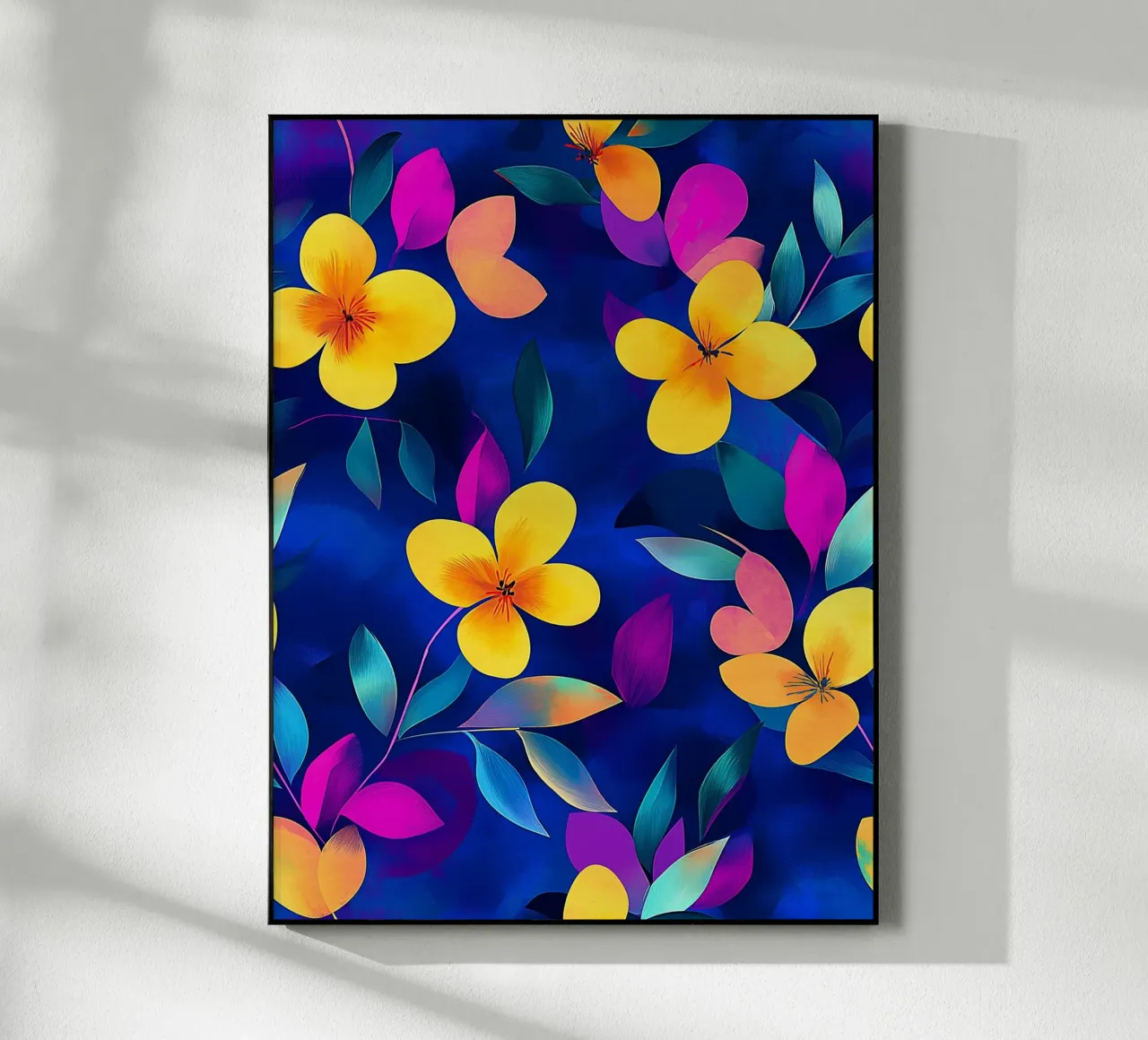 Fiori gialli e viola plexiglass da Flora & Horizon