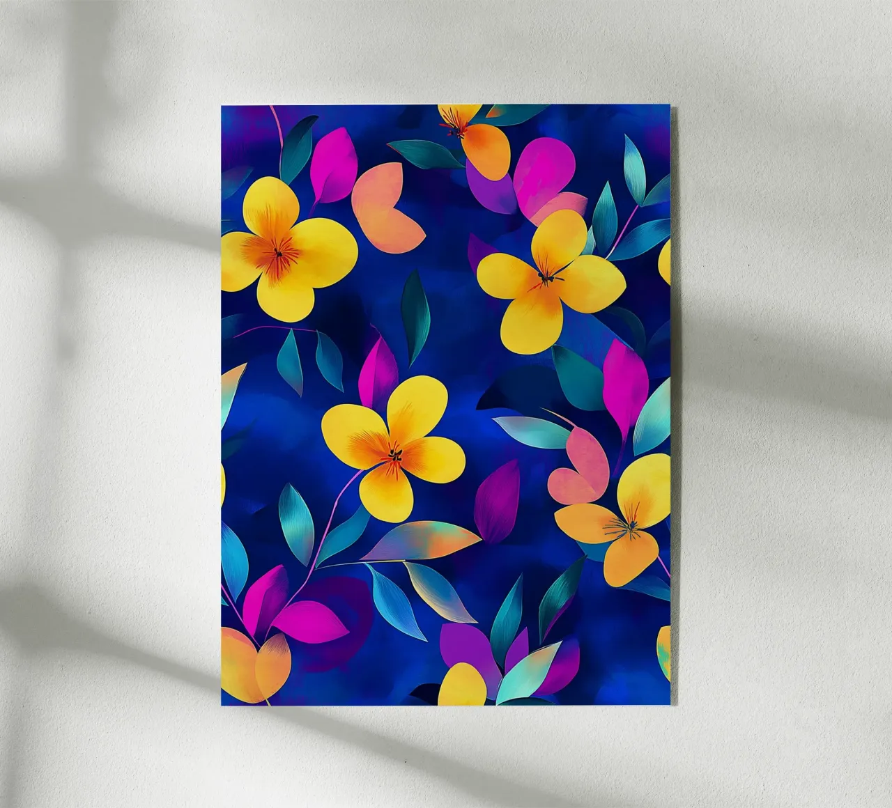 Fiori gialli e viola plexiglass da Flora & Horizon