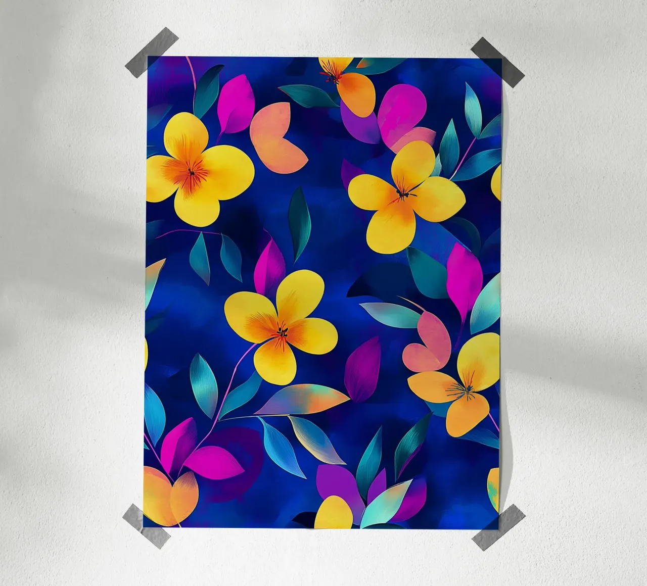 Fiori gialli e viola poster da Flora & Horizon