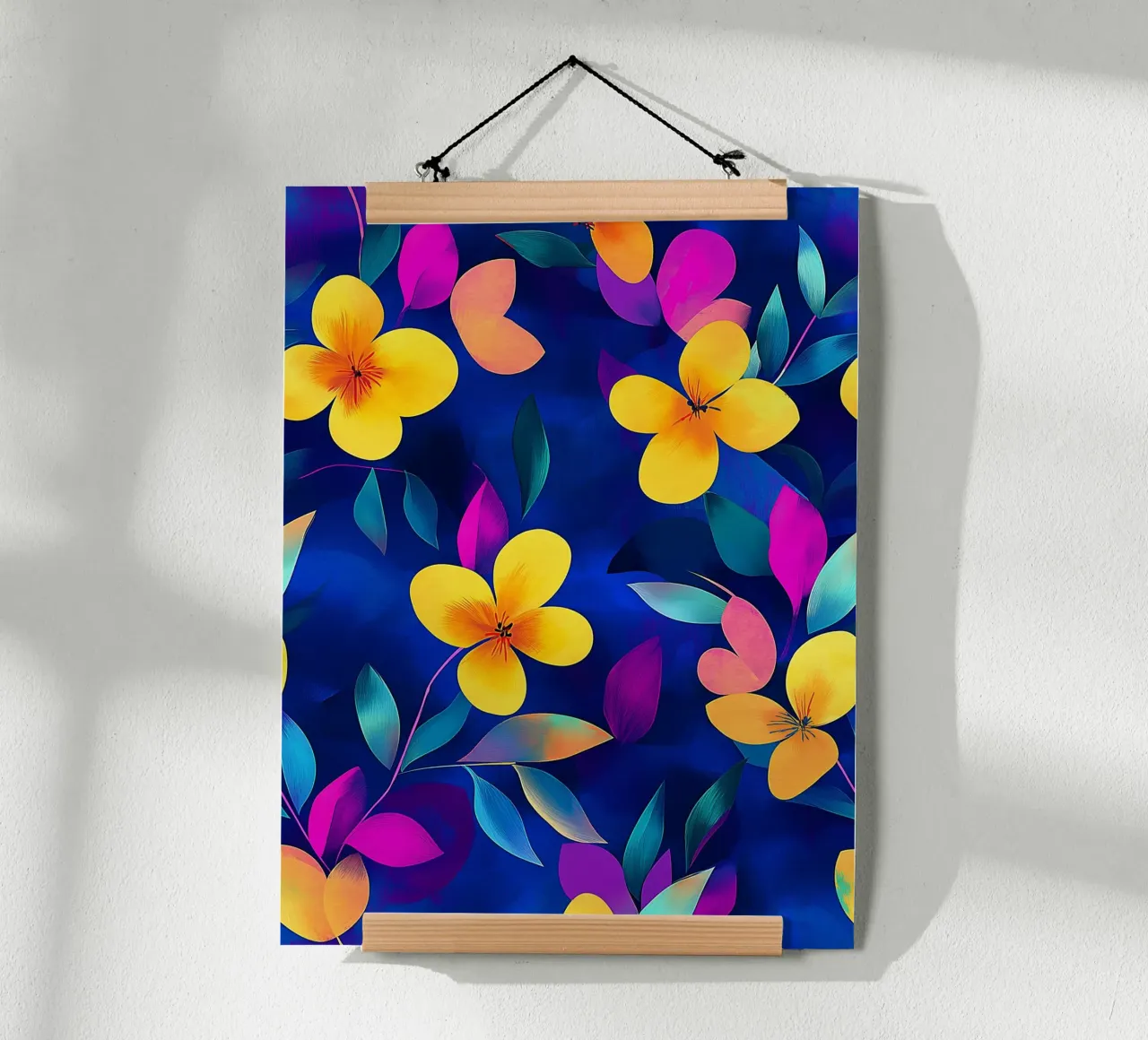 Fiori gialli e viola poster da Flora & Horizon