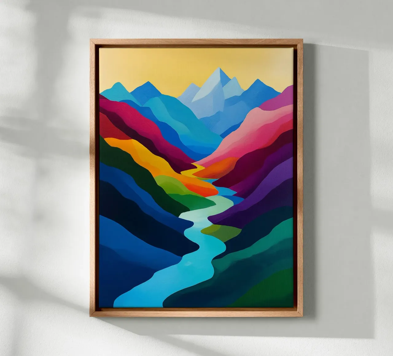 Colourful valley canvas by Flora & Horizon