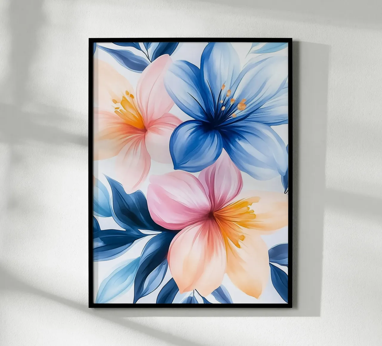 Vibranti fiori tropicali poster con telaio in plastica da Flora & Horizon