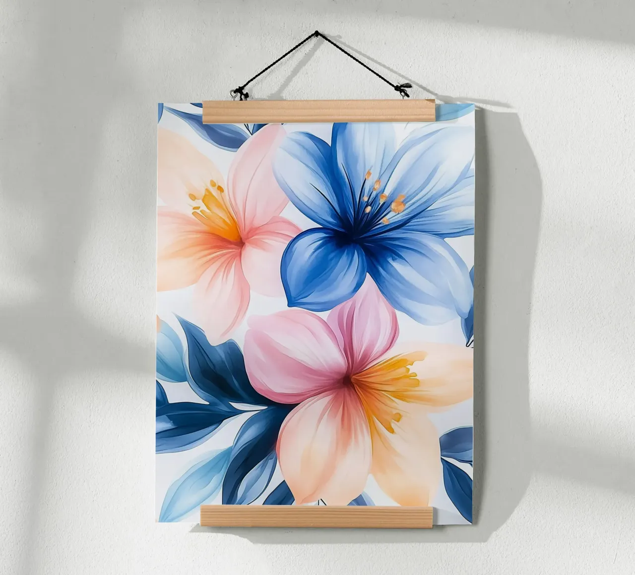 Vibranti fiori tropicali poster con telaio in plastica da Flora & Horizon
