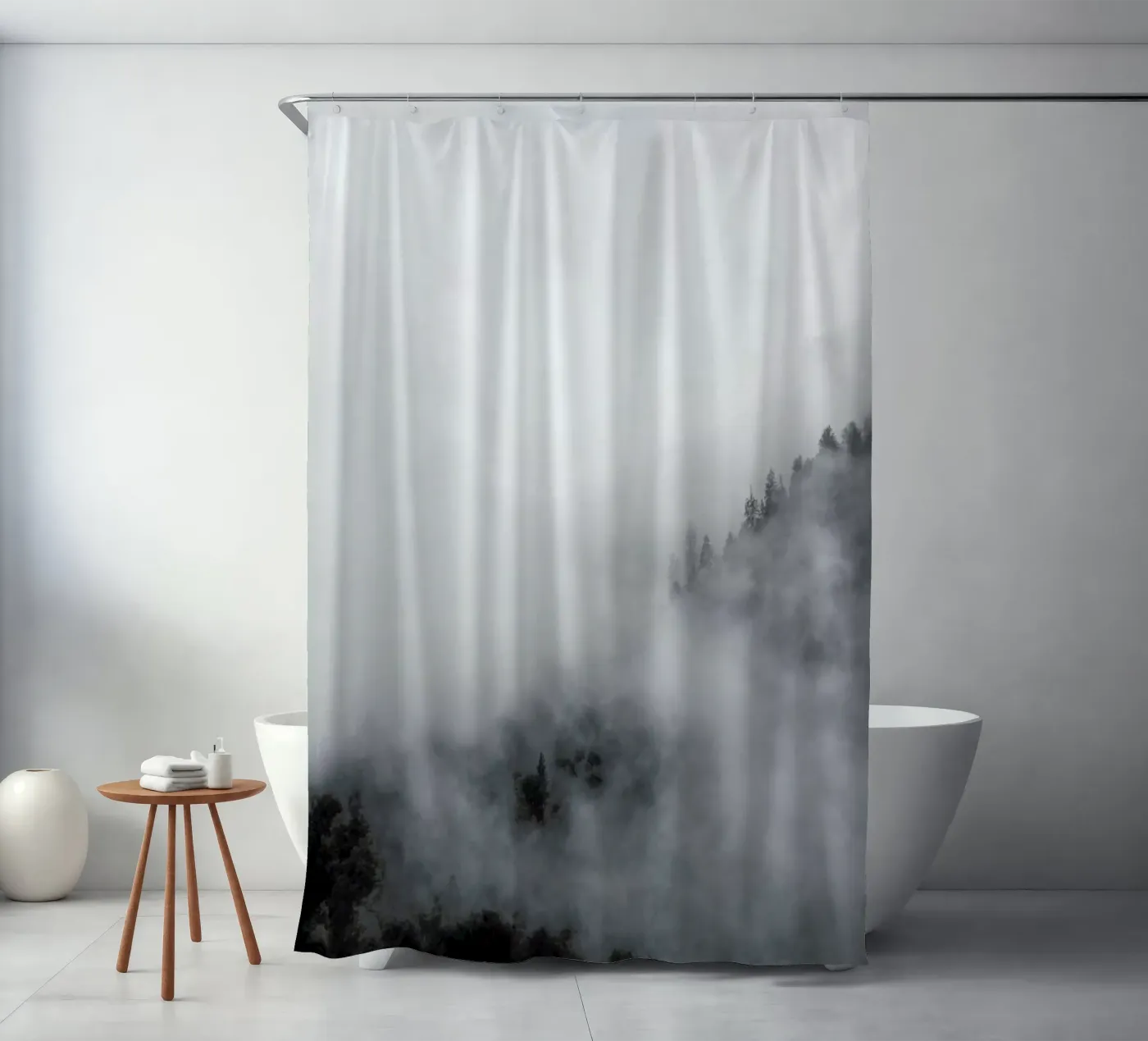 Above Clouds Duschvorhang von Studio Nahili