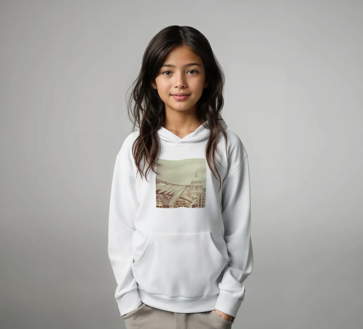 Millenium Square kinder hoodie van Keri Bevan