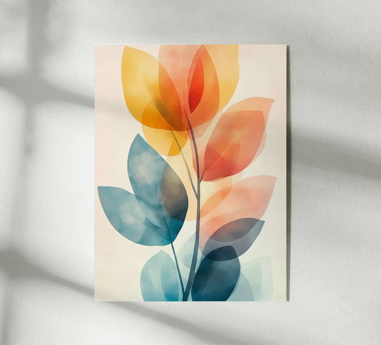 Foglie astratte plexiglass da Flora & Horizon