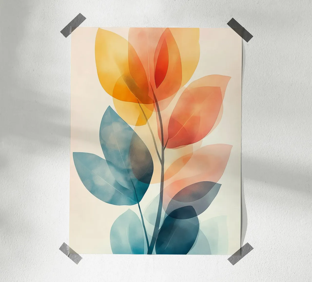 Foglie astratte carta hahnemühle da Flora & Horizon
