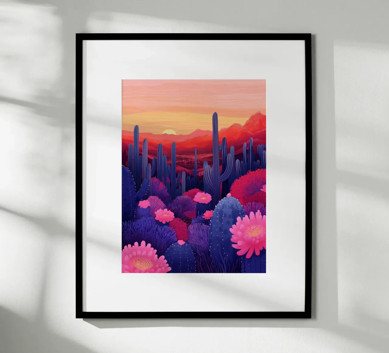 Paisaje desértico al atardecer poster de Flora & Horizon