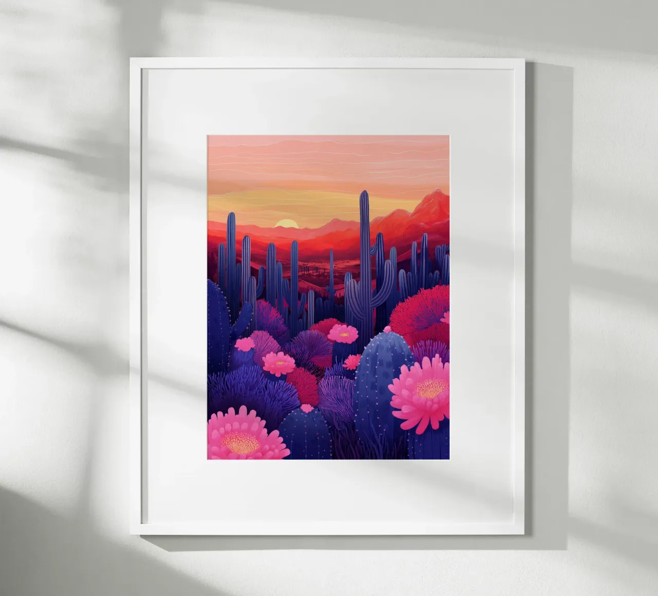Paisaje desértico al atardecer poster de Flora & Horizon