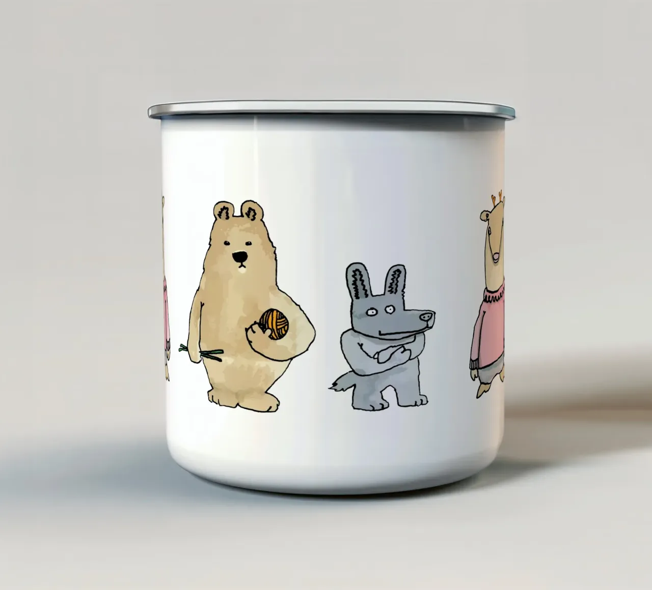 3 Freunde tazza in smalto da Face & Content