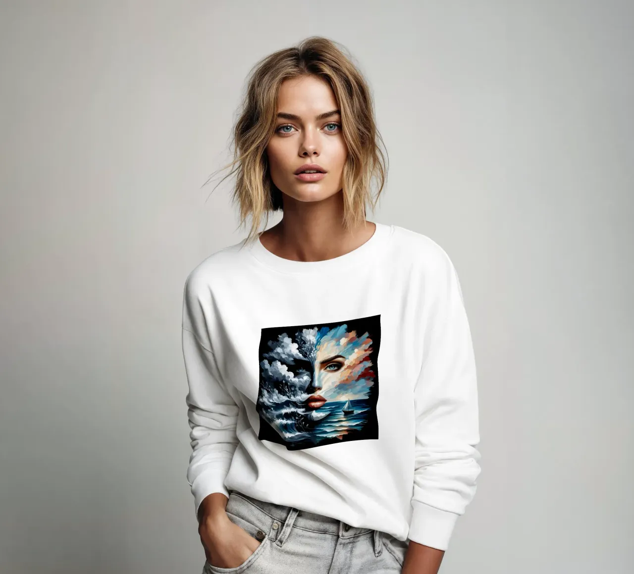 ON THE CREST OF A WAVE sweatshirt by ARTOMATIC