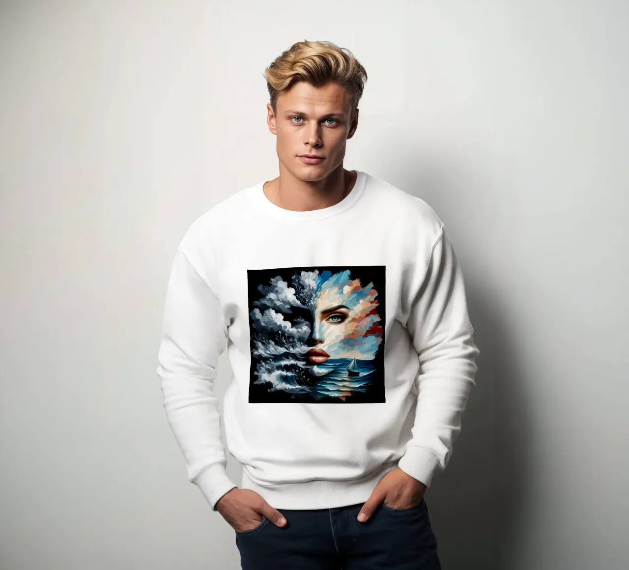 ON THE CREST OF A WAVE sweatshirt by ARTOMATIC