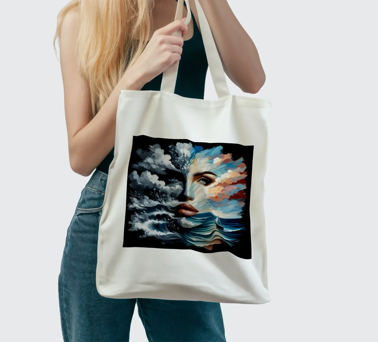 SULLA CRESTA DELL'ONDA borsa in juta da ARTOMATIC