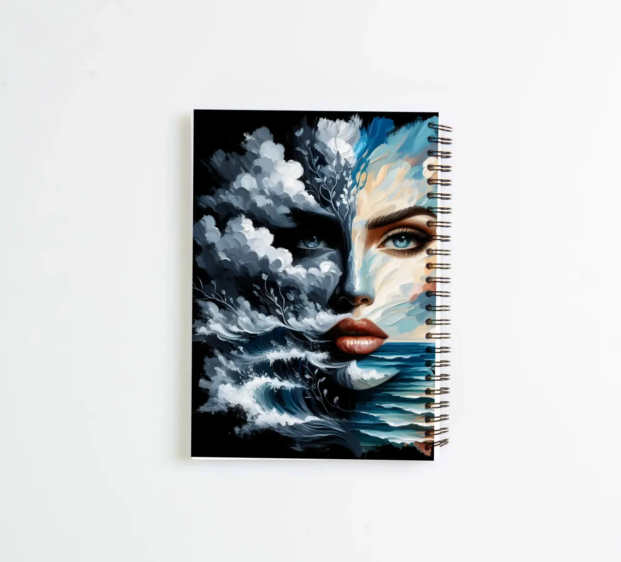 ON THE CREST OF A WAVE spiral notebook by ARTOMATIC