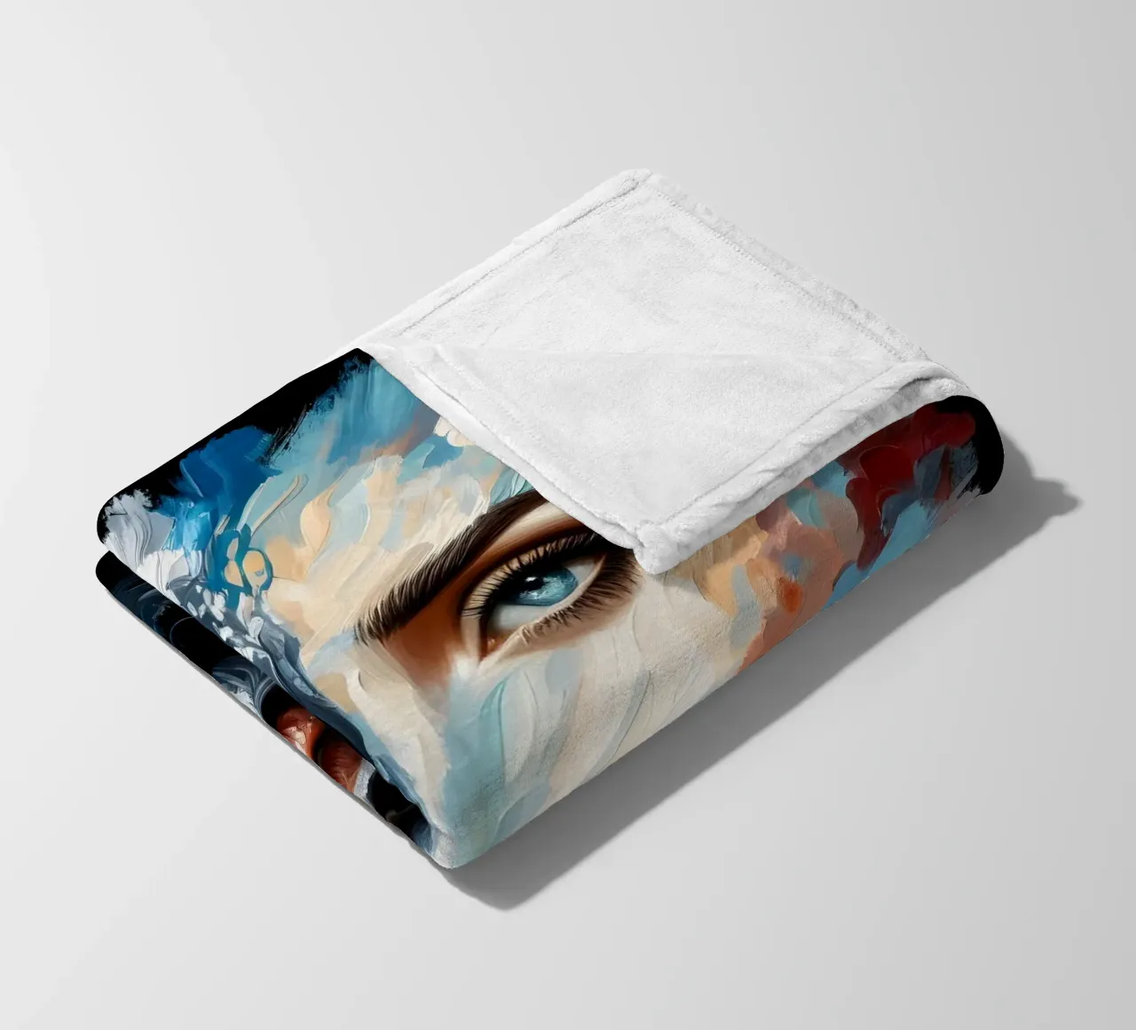 ON THE CREST OF A WAVE fleece blanket by ARTOMATIC