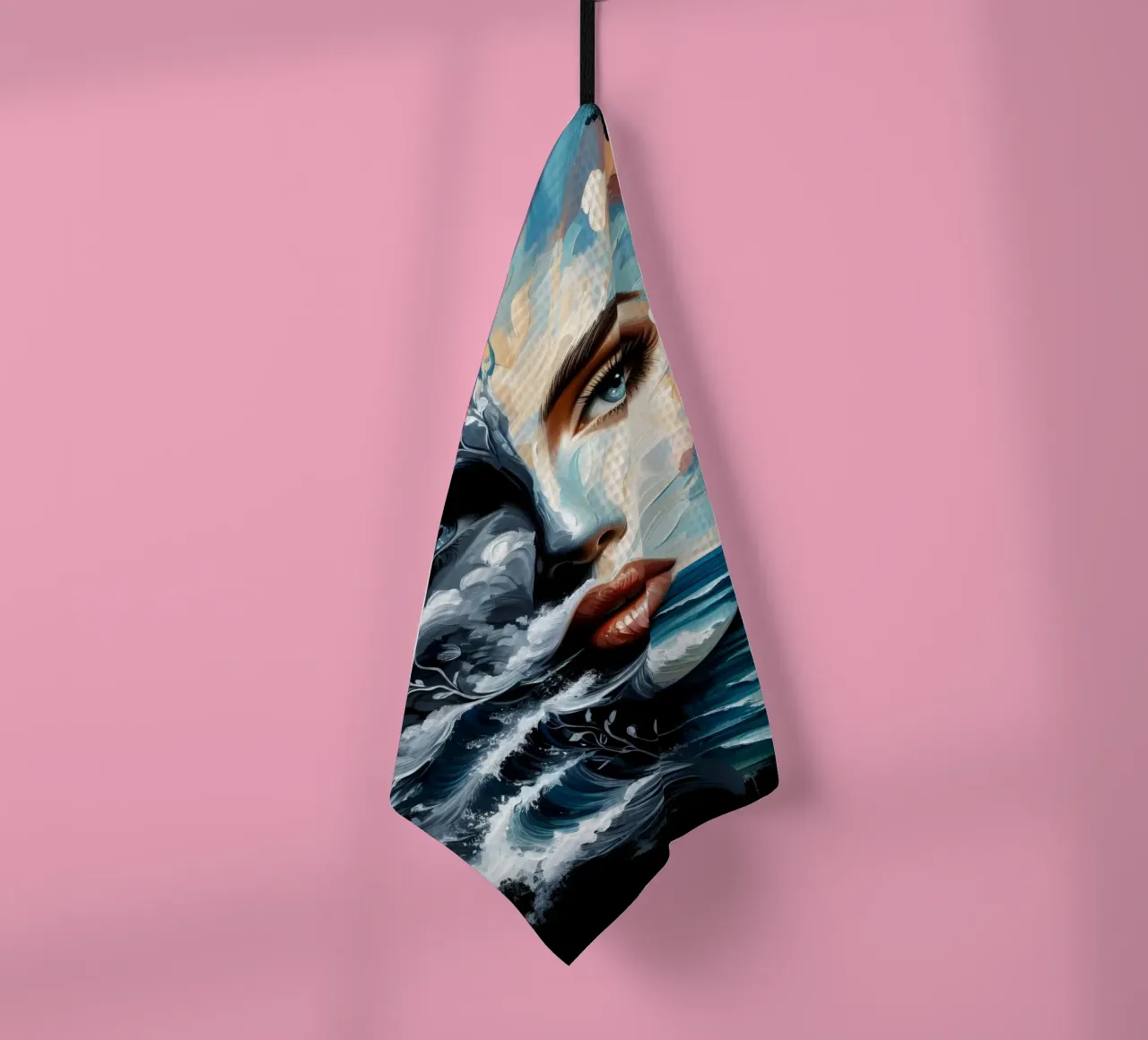 ON THE CREST OF A WAVE tea towel by ARTOMATIC