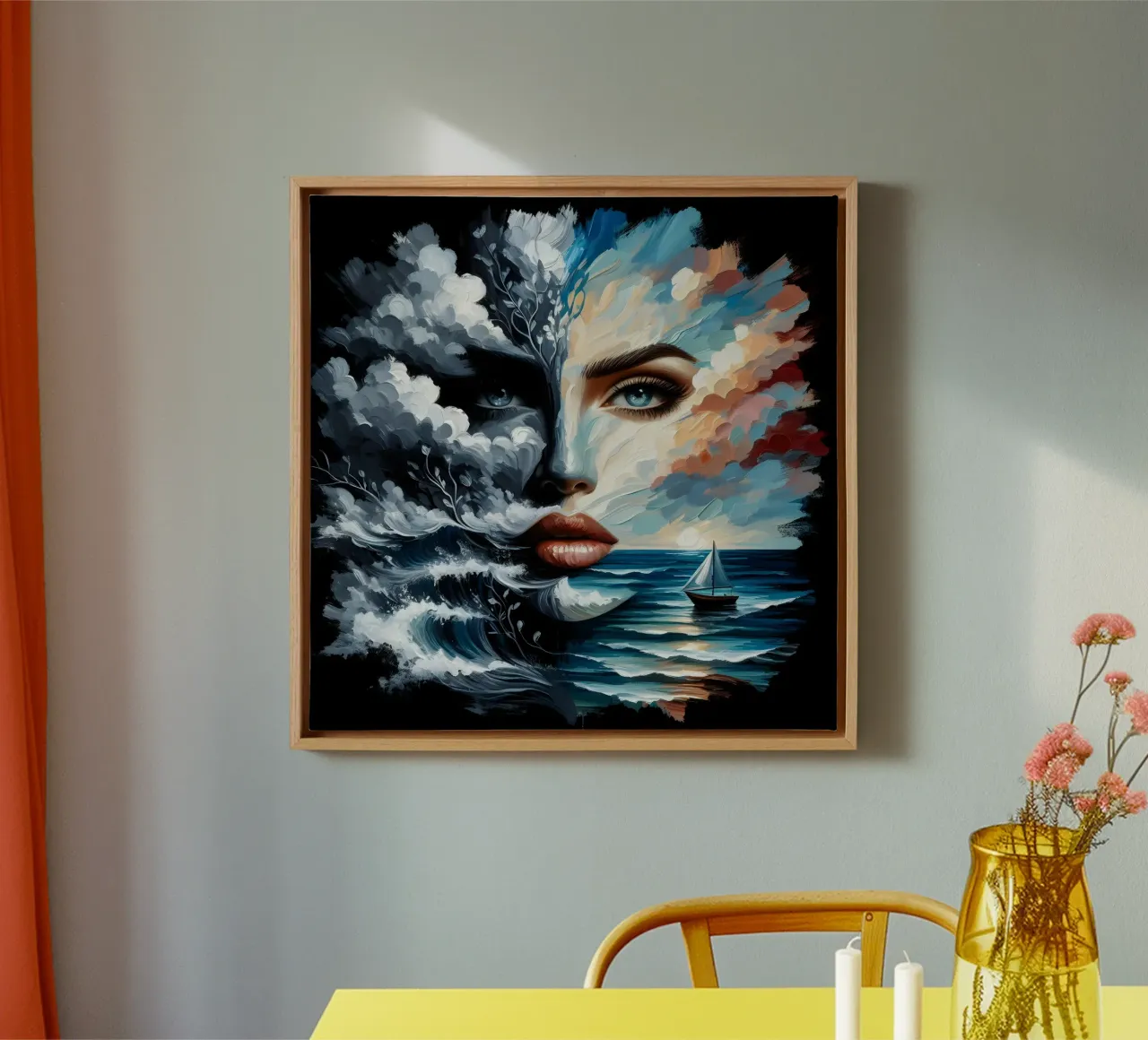 ON THE CREST OF A WAVE canvas by ARTOMATIC