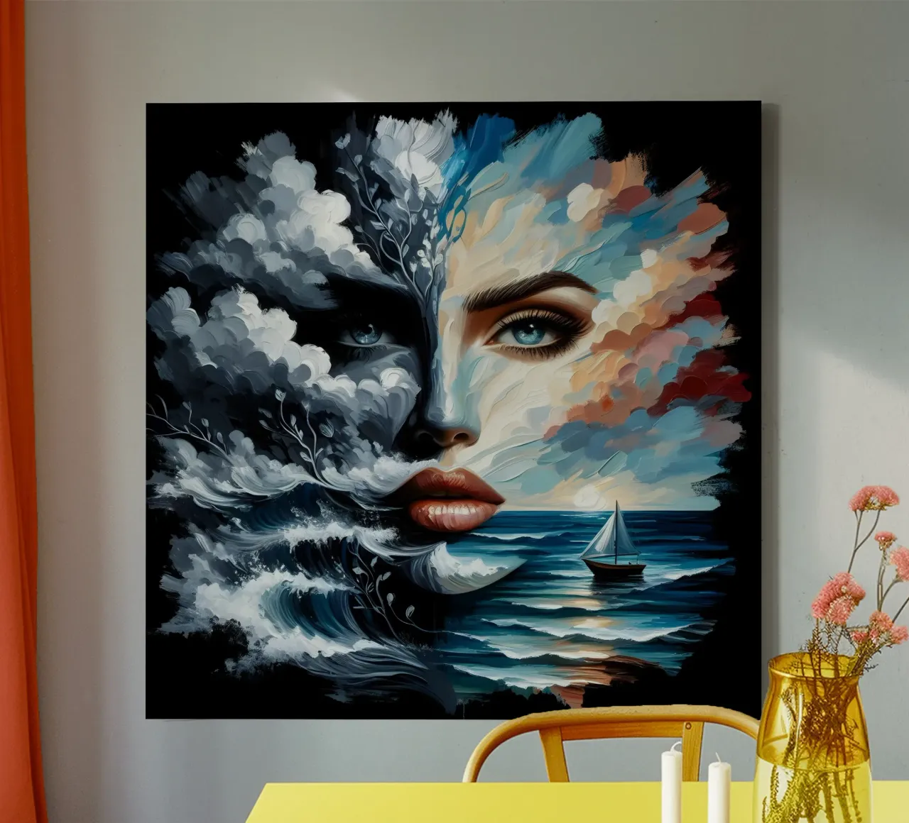 ON THE CREST OF A WAVE canvas by ARTOMATIC