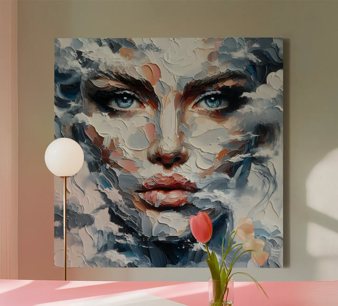 Cloud Your Judgment canvas with Floater frame by ARTOMATIC