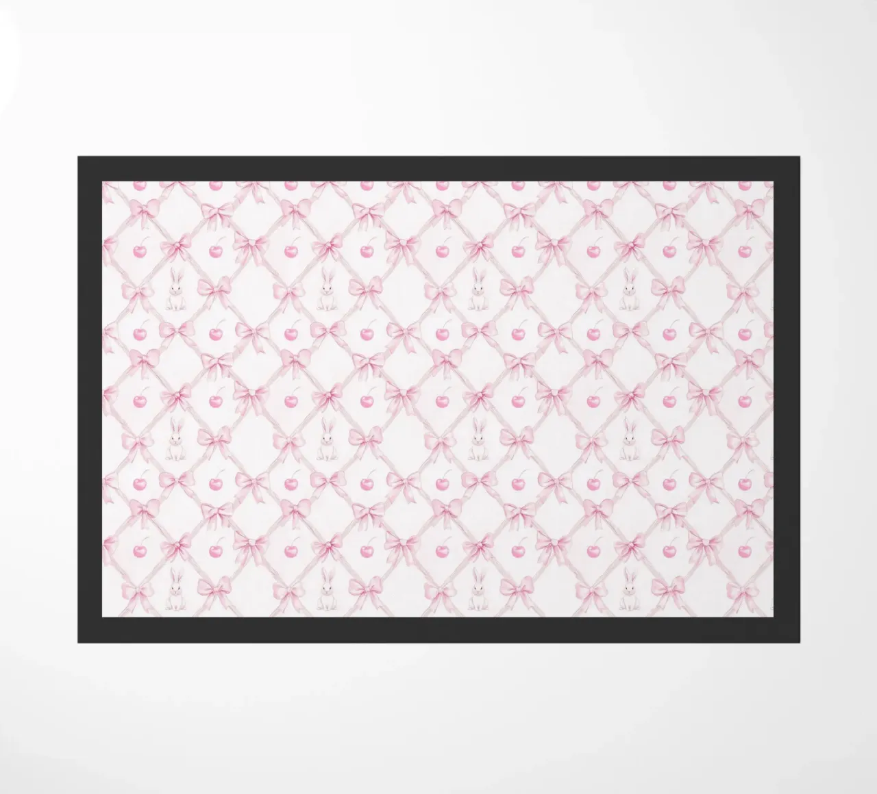 Coniglio Bianco Fiocchi Rosa Coniglio Pasquale Ciliegie Coquette Y2K zerbino da Gentle Echoes Art