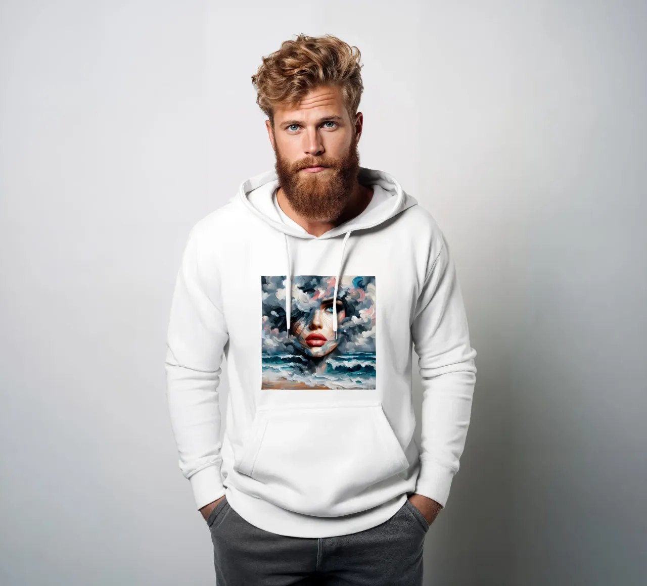 OGNI NUVOLA HA UN LATO POSITIVO felpa con cappuccio da ARTOMATIC