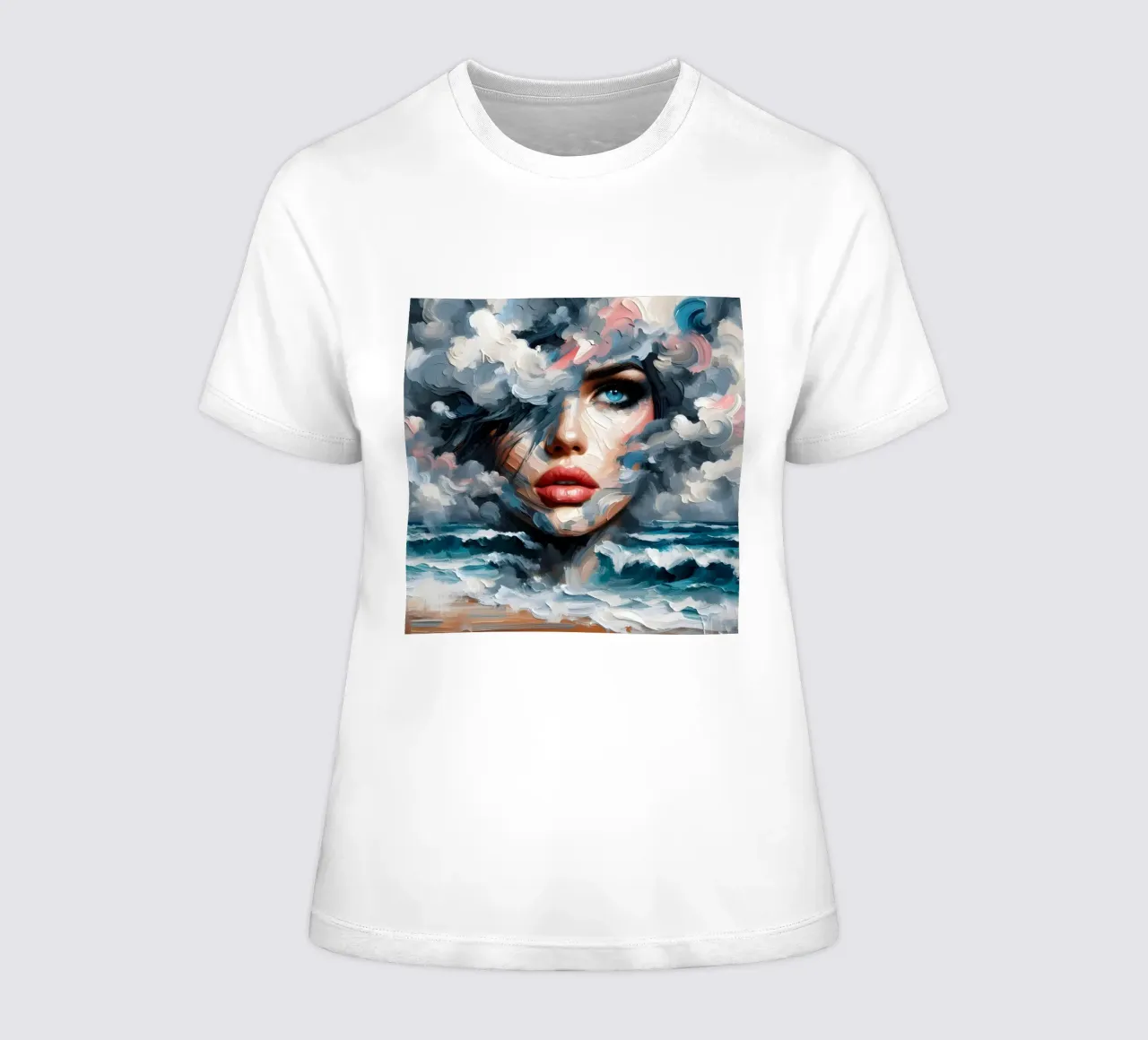 EVERY CLOUD HAS A SILVER LINING women's fitted t-shirt by ARTOMATIC