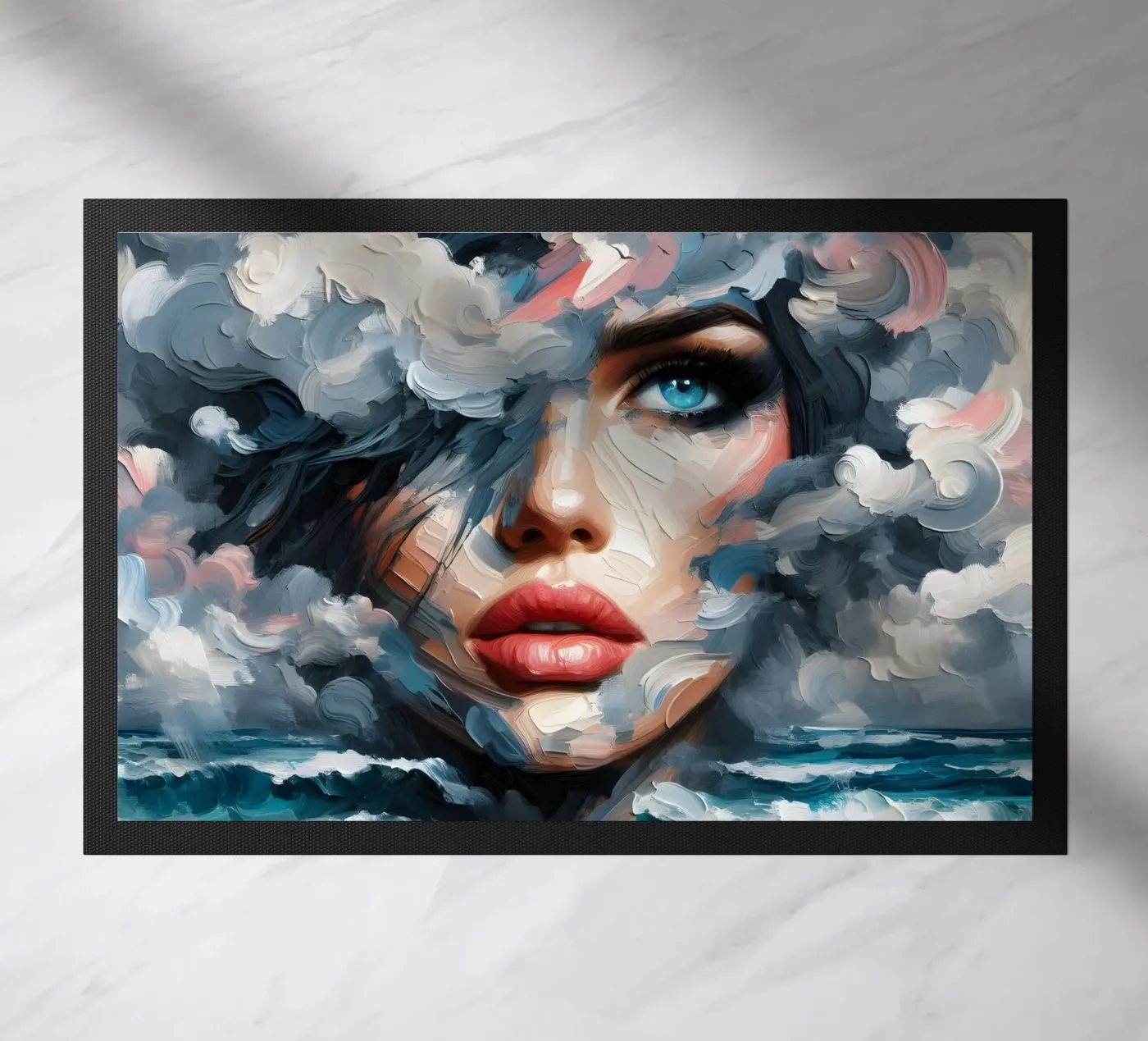 EVERY CLOUD HAS A SILVER LINING doormat by ARTOMATIC