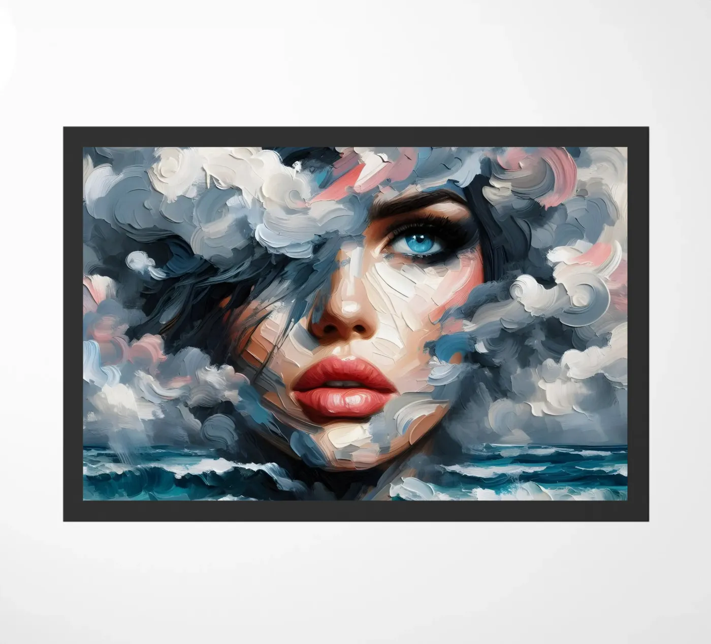 EVERY CLOUD HAS A SILVER LINING doormat by ARTOMATIC