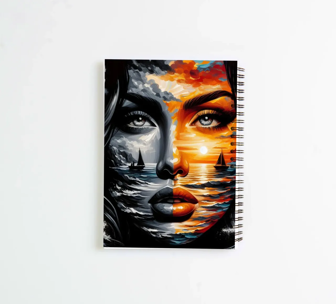 A LIFE ON THE OCEAN WAVES spiral notebook by ARTOMATIC