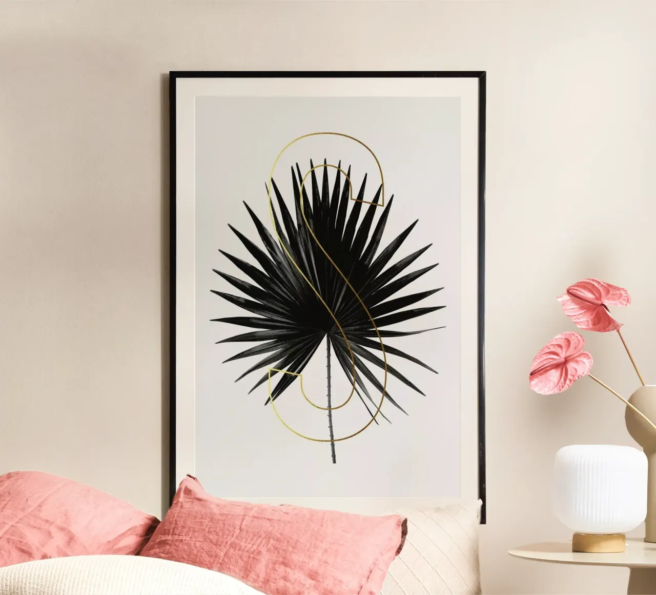 ABC Plants - S poster con telaio in legno da typealive