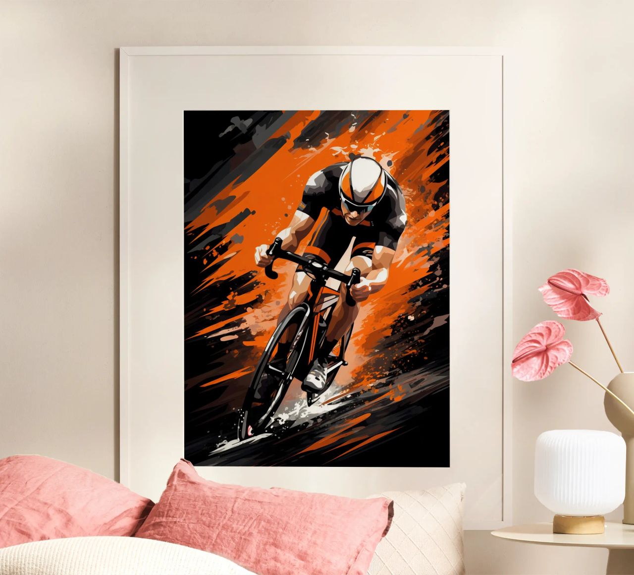 Cycling Orange poster by Mateo