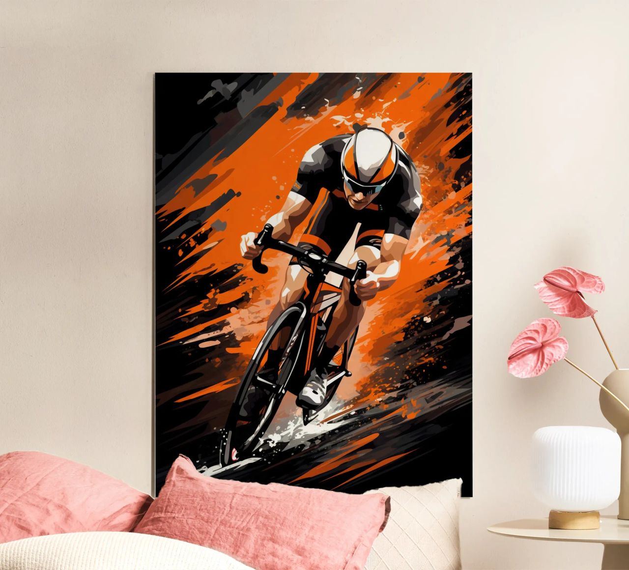 Cycling Orange poster by Mateo