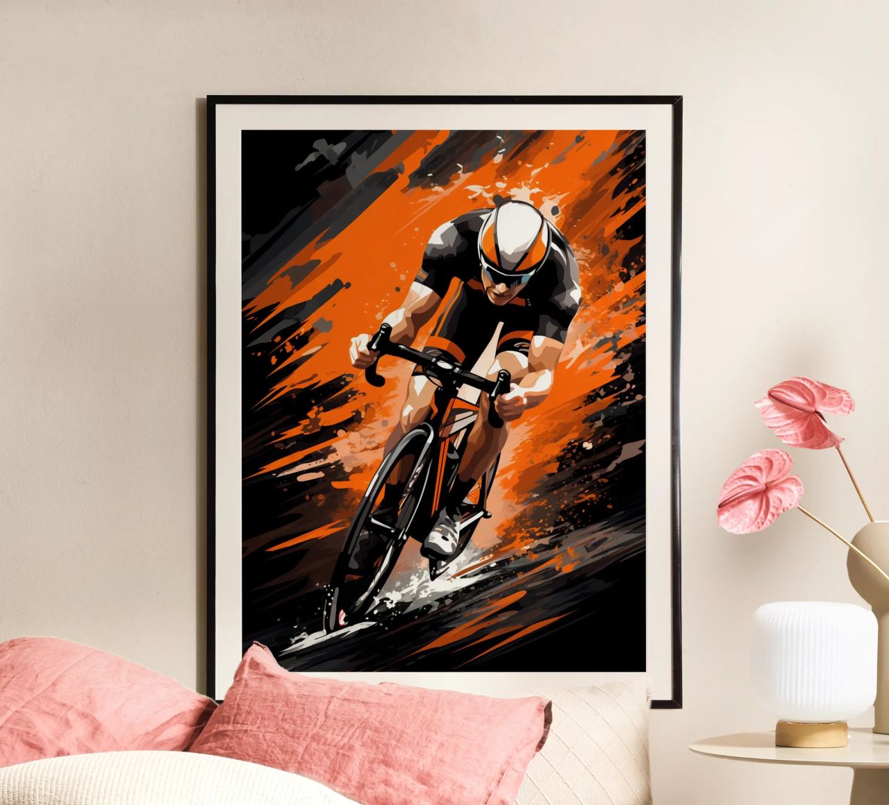 Cycling Orange poster by Mateo