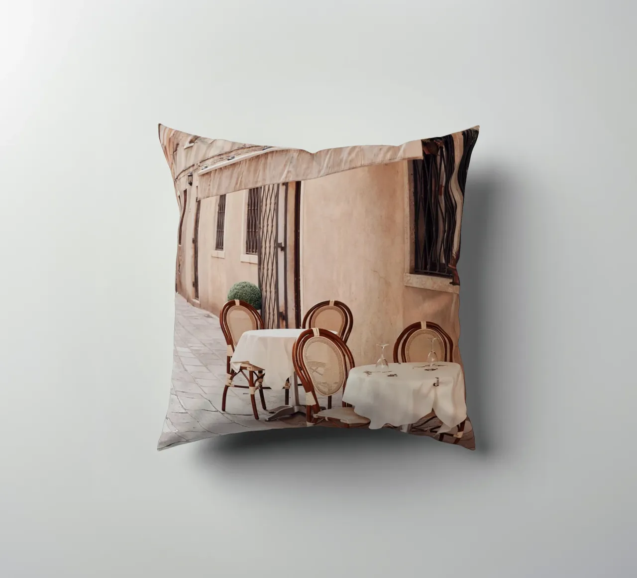 Italian Pizzeria, Italy Photograph, La Dolce Vita decorative cushion by TheTravelClub