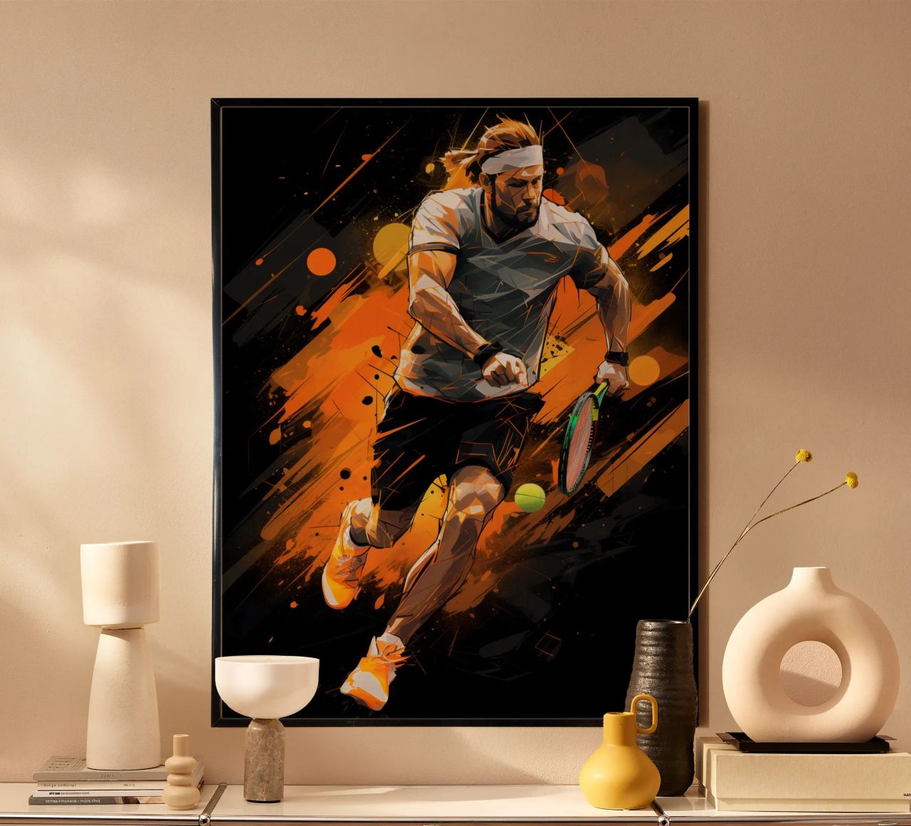 Tenis Orange 2 poster by Mateo
